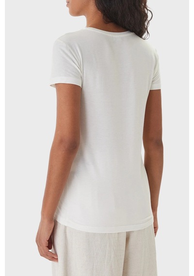 Emporio Armani Bayan T Shirt Ew000408 Af19024 U1131 Ekru Ekru