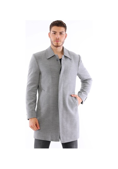 Plt8365 Dewberry Erkek Palto-gri Gri