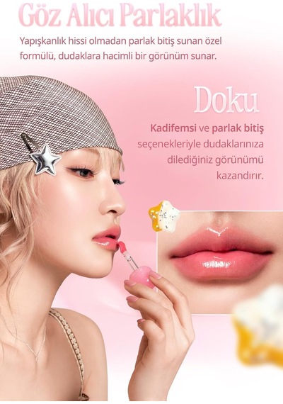 Pigmentli, Parlak Bitişli Dolgunlaştırıcı Lip Gloss Volumate Gloss 202 Glazed Apple Çok Renkli