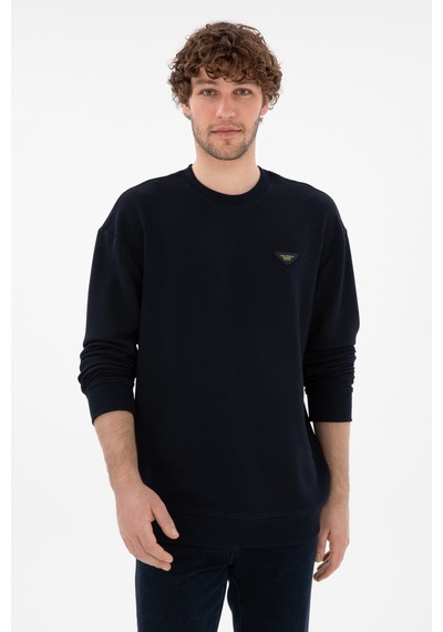 U.S. Polo Assn. Erkek Comfort Fit Bisiklet Yaka Lacivert Sweatshirt 50290777-VR033