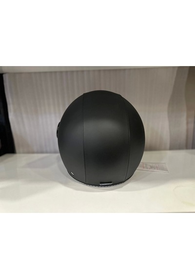 Mts FX-101 Deri Kaplama Çenesiz Kask Siyah