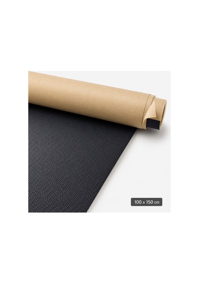 Yapışkanlı Siyah Suni Deri 100x150 Cm Döşemelik Kaplama Ve Dekorasyon Malzemesi Siyah