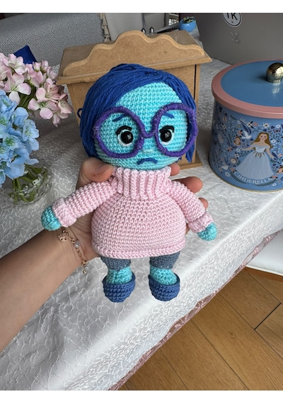 Tristeza Sadness Üzüntü Amigurumi Bebek 20 Cm