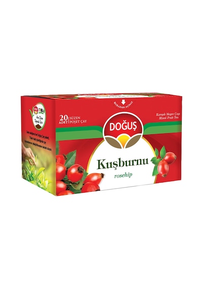 Doğuş Çay Meyve Çayı 20'li Kuşburnu - 25 G Poşet Çay 5'li Avantaj Paketi - 5 Adet Tarı