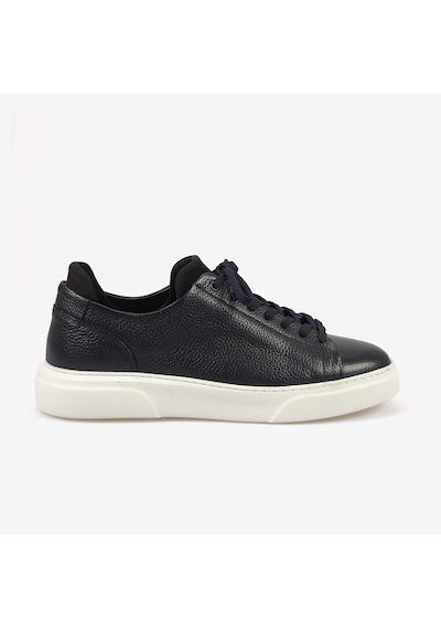 Kemal Tanca Erkek Eva Taban Hakiki Deri Bağcıklı Spor & Sneaker Ayakkabı S505 Lacivert