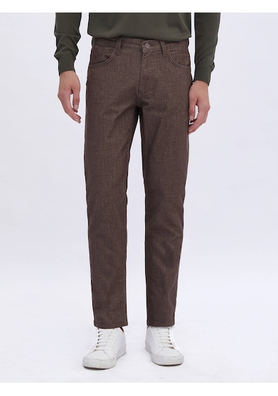 Kip Kahverengi Dokuma Slim Fit Casual Pamuk Karışımlı Pantolon Kahverengi Kip Kahverengi Dokuma Slim Fit Casual Pamuk Karışımlı Pantolon Kahverengi