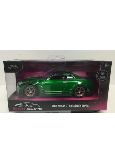 Jada Pink Slips - 2009 Nıssan Gt-r R35 Green Ben Sopra 1/32 Dikkat Uzunluk 15 Cm Yeşil