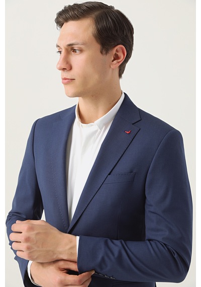 D's Damat Ds Damat Slim Fit Lacivert Yünlü Travel Takim Elbise 4he05ob35577m 102