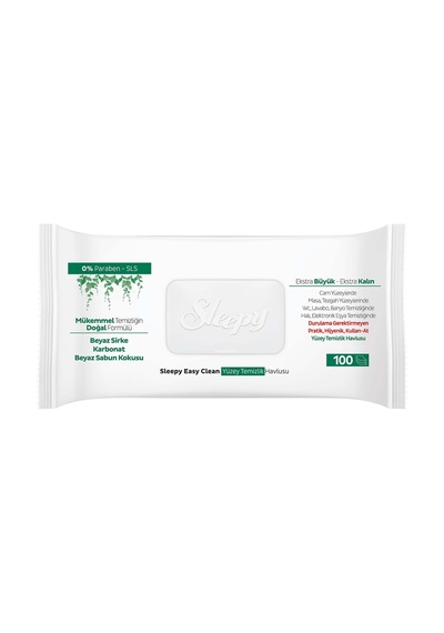 4 Adet Sleepy Easy Clean Yüzey Temizlik Havlusu 100'lu 4'lü Set