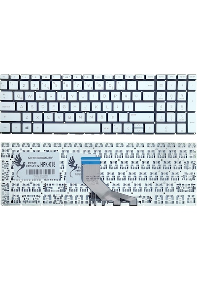 HP Uyumlu Pavilion Gaming 15-ec0014nt (8FF63EA) Klavye (Gümüş)