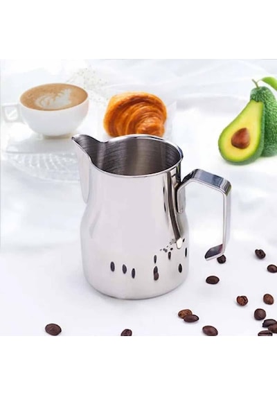 Tr Paslanmaz Çelik Süt Potu - Kahve Potu - Pitcher Sütlük - Süt Köpürtücü - Köpürtme Kabı - 350 Ml Genel