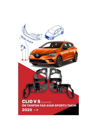 Cnd Clio V 5 Uyumlu Tampon Far Ayar Sportu Takım, 625263867r