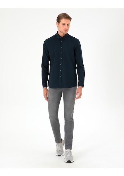 Pierre Cardin Erkek Lacivert Gömlek Desenli 50292553-vr033 Lacivert