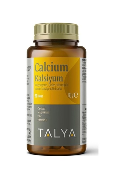 Kalsiyum, Magnezyum, Çinko, Vitamin D İçeren Takviye Edici Gıda - Gıda Takviyesi - 60 Tablet