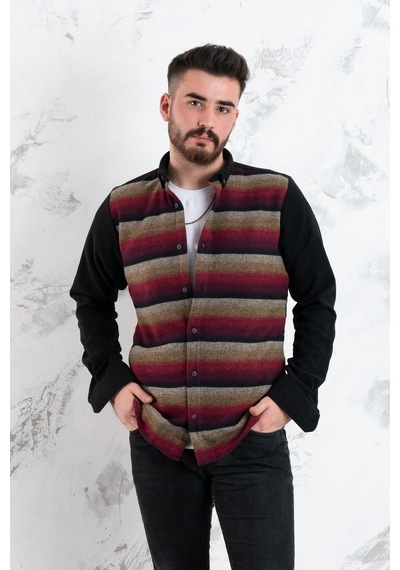 Advante Slimfit Parça Desenli Erkek Oduncu Gömlek (509439640)