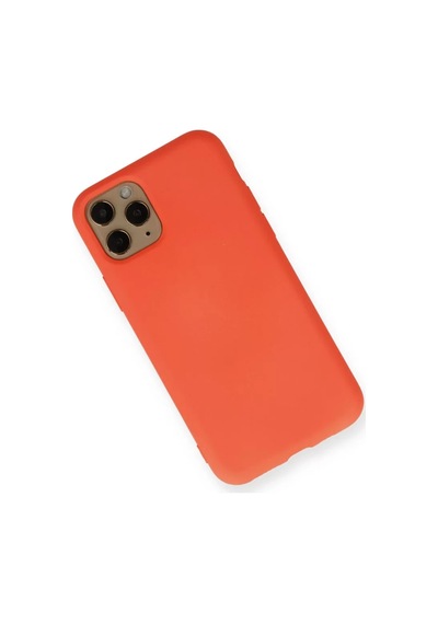 Newface Apple Apple iPhone Uyumlu  11 Pro Kılıf Nano İçi Kadife Silikon - Turuncu