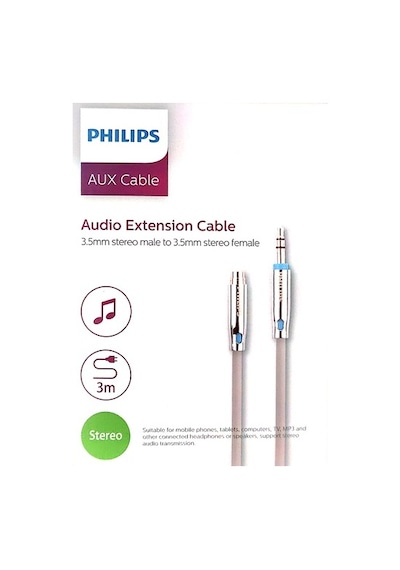 Philips Uyumlu Swa5012D 3.5Mm Stereo Aux Ses Uzatma Kablosu 3 Metre (488220912)