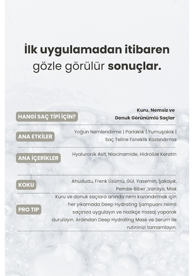 Matsu Deep Hydrating Nem Şampuanı 350 ml | Kuru & İnce Telli Saçlar