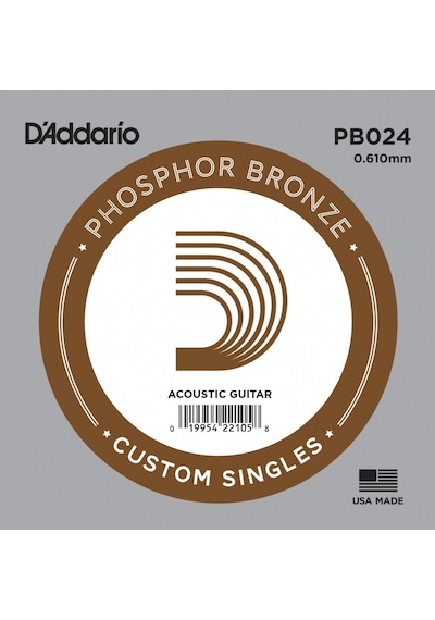 D'addario Acoustic Guitar Phosphor Bronze Single .024 - Pb024 Aku