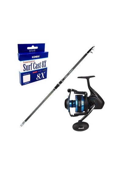 Yekoutdoor Yüksek Performans Okuma Olta Seti Okuma Revenger 420 Cm Surf Kamışı&okuma Azores Zxp-8000 6+1 Bb Olta Makinesi