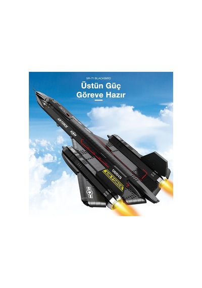 Reobrix 33041 Sr-71 Blackbird Yapı Blok Seti Building Blocks - 1733 Parça