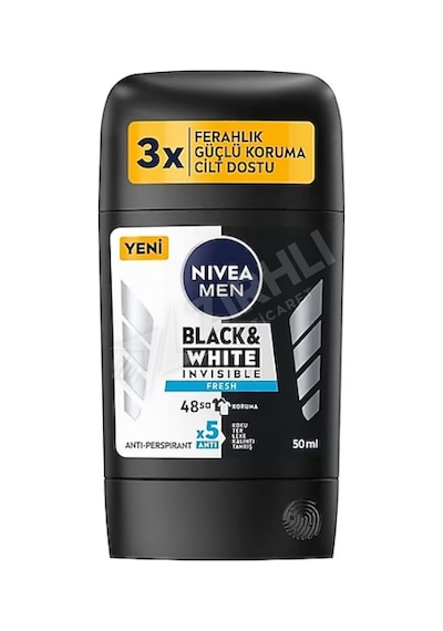 3 Adet Nivea Stick Deodorant Invisible B&w Fresh Erkek 50ml