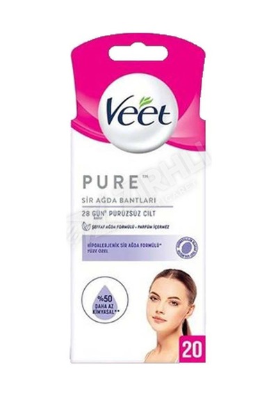 3 Adet Veet Püre Sir Yüz Ağda Bandı 20 Li