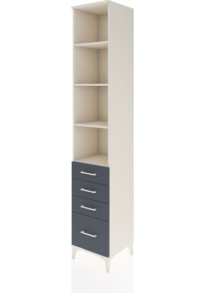 Hyperion Dolap 4 Raflı 4 Çekmeceli 44x44x243 Aytaşı-antrasit Aytaşı