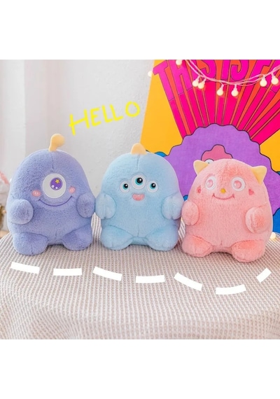 Küçük Canavarlar 20cm Peluş Oyuncak 1 Adet - Sevimli Uzaylılar Tüylü