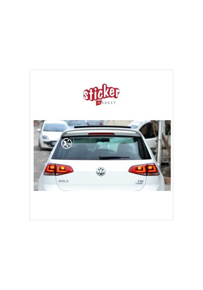 Punisher Beyaz Renk Sticker (188060799)