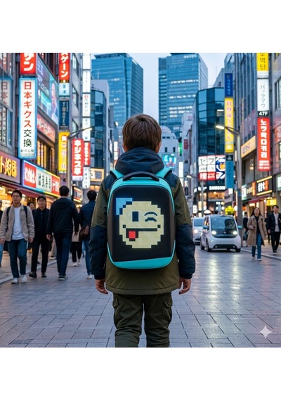 Missidea Pixelbag Led Çocuk Çanta Mavi + Powerbank