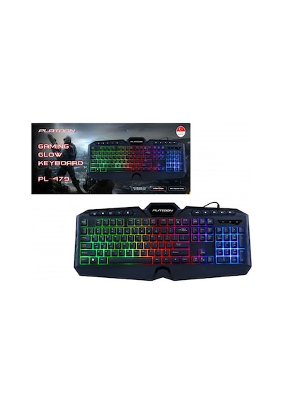 Platoon PL-479 Kablolu RGB Oyuncu Klavye