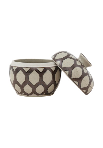 Yargıcı Geometrik Desenli Seramik Kutu 15x16 Cm 26ynha1109m St