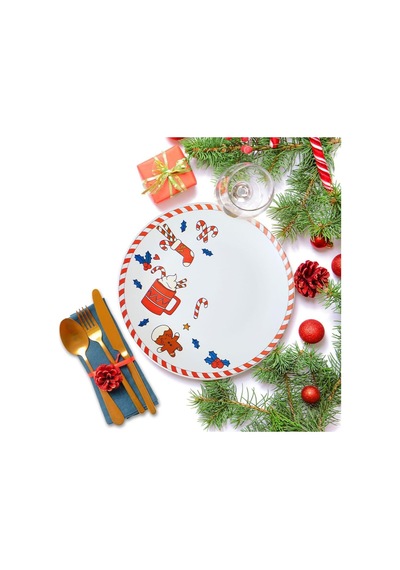 New Sevimli Servis Tabağı 26 Cm 21655 Açık Gri
