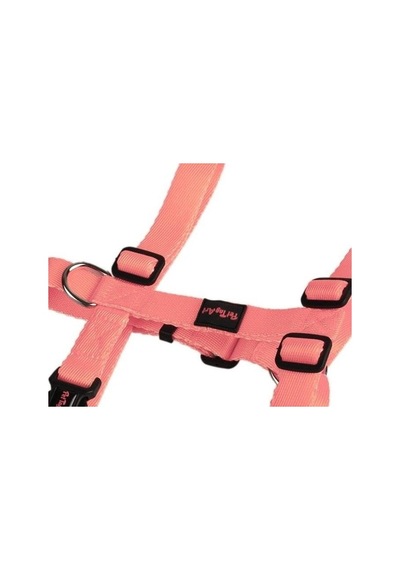 Pettagart Ayarlanabilir Neon Pembe H Tipi Köpek Göğüs Tasması Çok Renkli