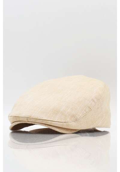 Külah Erkek Düz Pamuklu Hardal Flat Cap Kasket