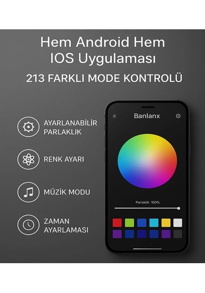 Honda Pcx 2021-2024 Uyumlu Rgb Led Telefon Kontrollü Arka Stop Takımı Bluetooth