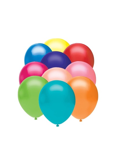 T121183 Balonevi, Karışık Renk, 12'' Baskısız Pastel Balon 100'lü Paket