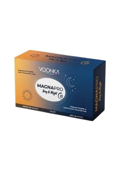 Voonka Magnapro Day Night Magnezyum Kompleks 60 Kapsül