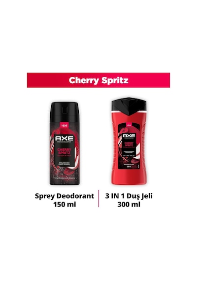 Axe 300 Ml Cherry Spritz Duş Jeli Ve 150 Ml Erkek Sprey Deodorant Etkileyici Koku Deneyimi Diğer