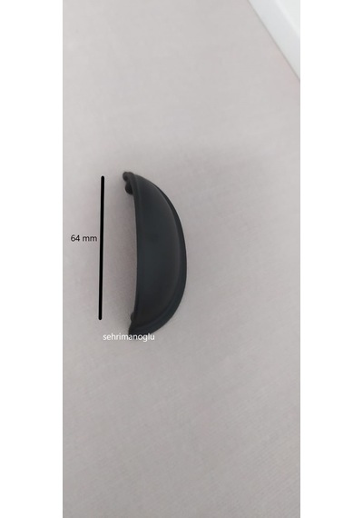 Mobilyalüks Mutfak Vestiyer Dolap Çekmece Kulp Midye Sıyah 64Mm K