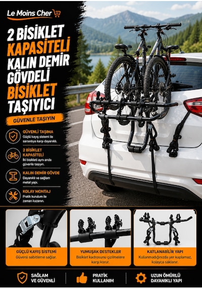 Land Rover Range Rover Vogue Bisiklet Taşıyıcı 2 Bisiklet Kapasiteli Kalın Demir Gövdeli