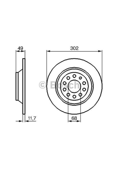 Bosch Fren Diski Arka 9D 302Mm A6 3.0 Quattro 04