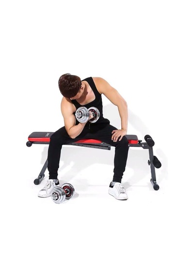 Prime Egzersiz Mekik Ağırlık Bench Sehpası Katlanabilir Ayarlanabilir Siyah Tek Ebat