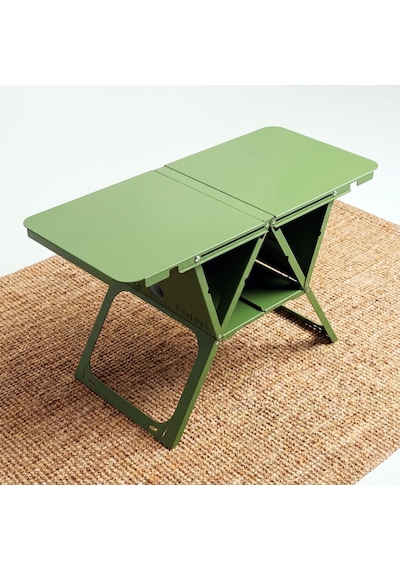 Fiways Axıs V2 Haki Metal Kamp Masası, 1mm Çelik Gövde, Profesyonel Katlanır Çantalı Outdoor Sehpa