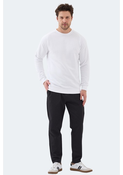 Slazenger Nadav Erkek Beyaz Sweatshırt Beyaz