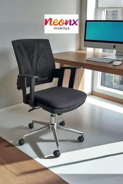 Neonx Relax Çalışma Koltuğu Ofis Koltuğu Yönetici Koltuğu Toplantı Sandalyesi Siyah