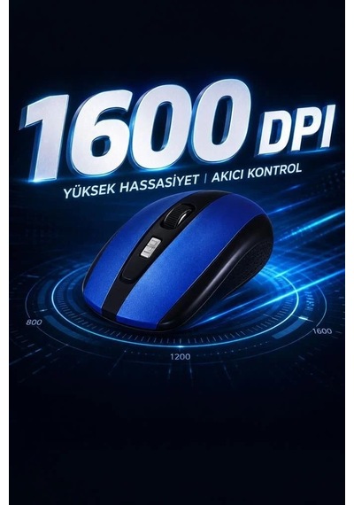 Delux Serisi Hızlı Taşınabilir Aksesuar Mouse Optik Kablosuz Fare Tm08 Siyah