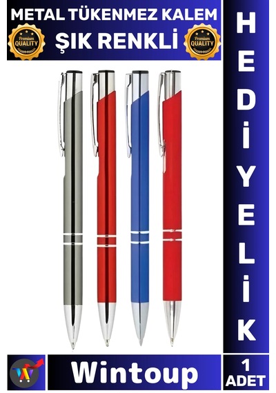 Kalem Lüks Ofis Tipi Hediyelik Şık Ergonomik Dayanıklı Tasarım Kaliteli Metal Tükenmez Kalem Gun Çok Renkli