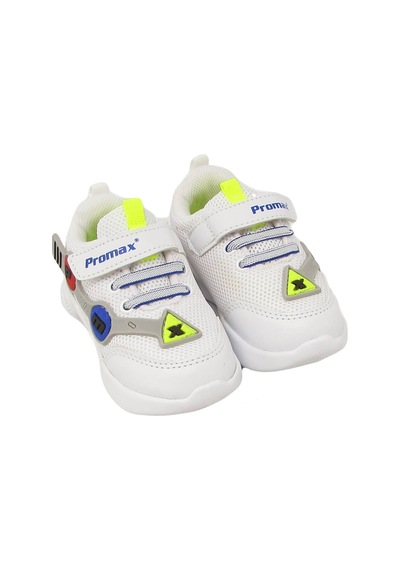 Promax Prmx1772 Beyaz Unısex Çocuk Işıklı Cırtlı Spor Ayakkabı Beyaz
